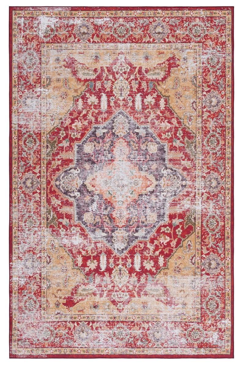 Tucson TSN131 Power Loomed Machine Washable Area Rug - Rust/Gold - 3'x5' - Safavieh.