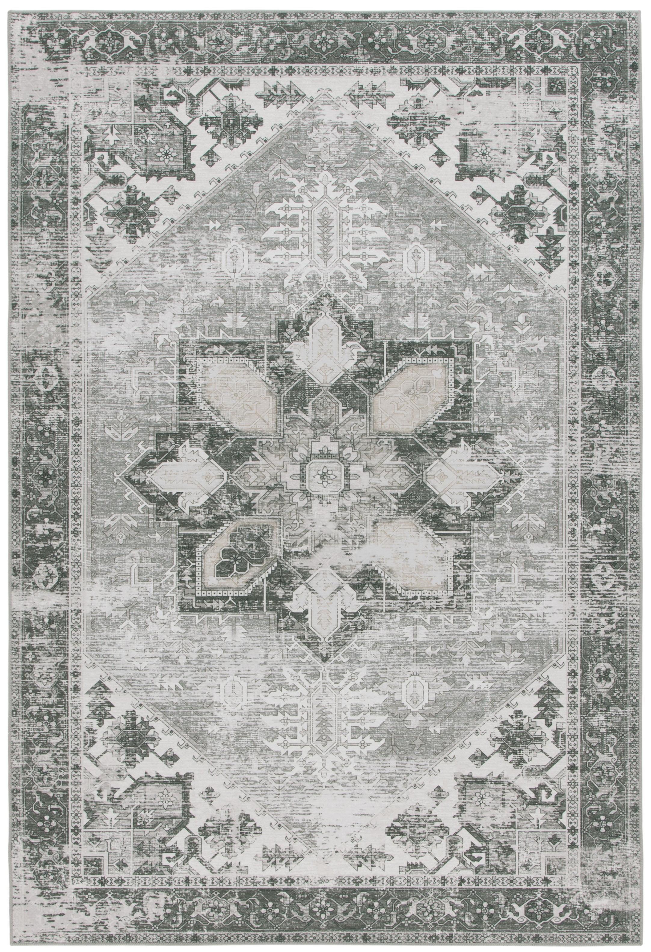 Tucson TSN102 Power Loomed Machine Washable Area Rug - Dark Sage/Ivory - 3'x5' - Safavieh.