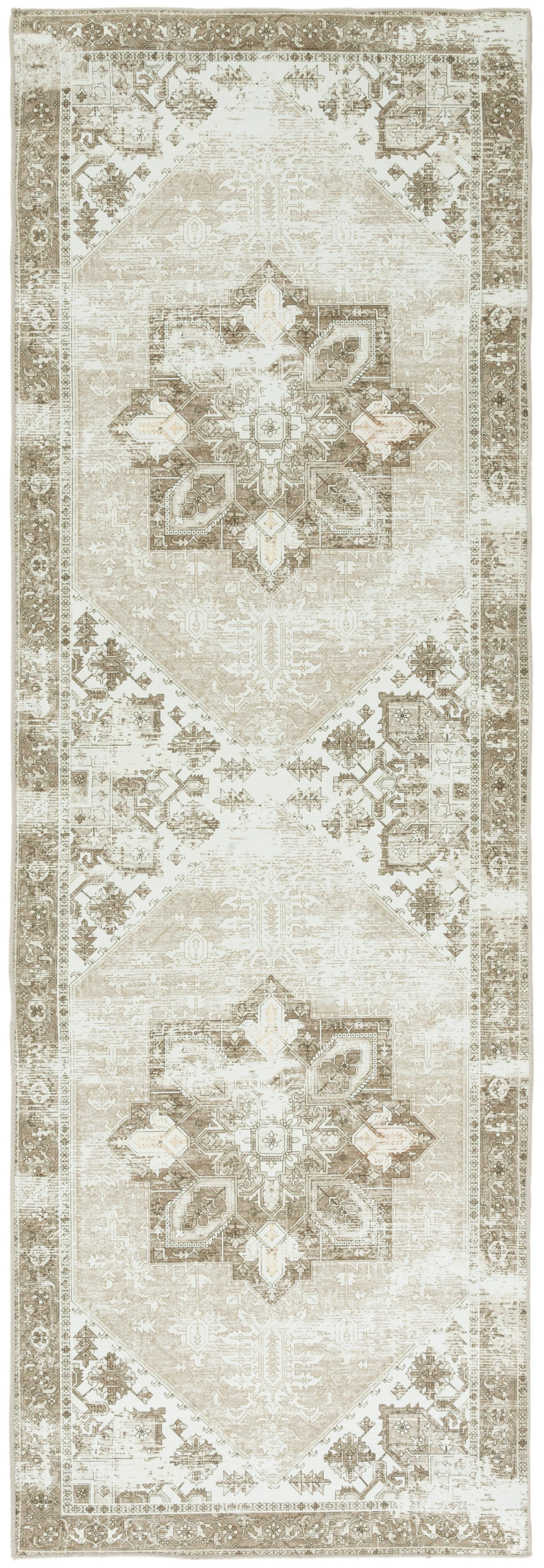 Tucson TSN102 Power Loomed Machine Washable Runner Rug - Sage/Ivory - 2'6"x6' - Safavieh.