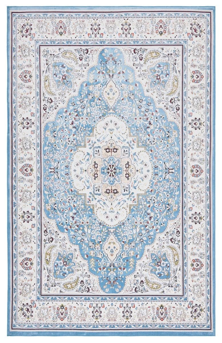 Tucson 3' x 5' Blue Synthetic Rectangular Area Rug