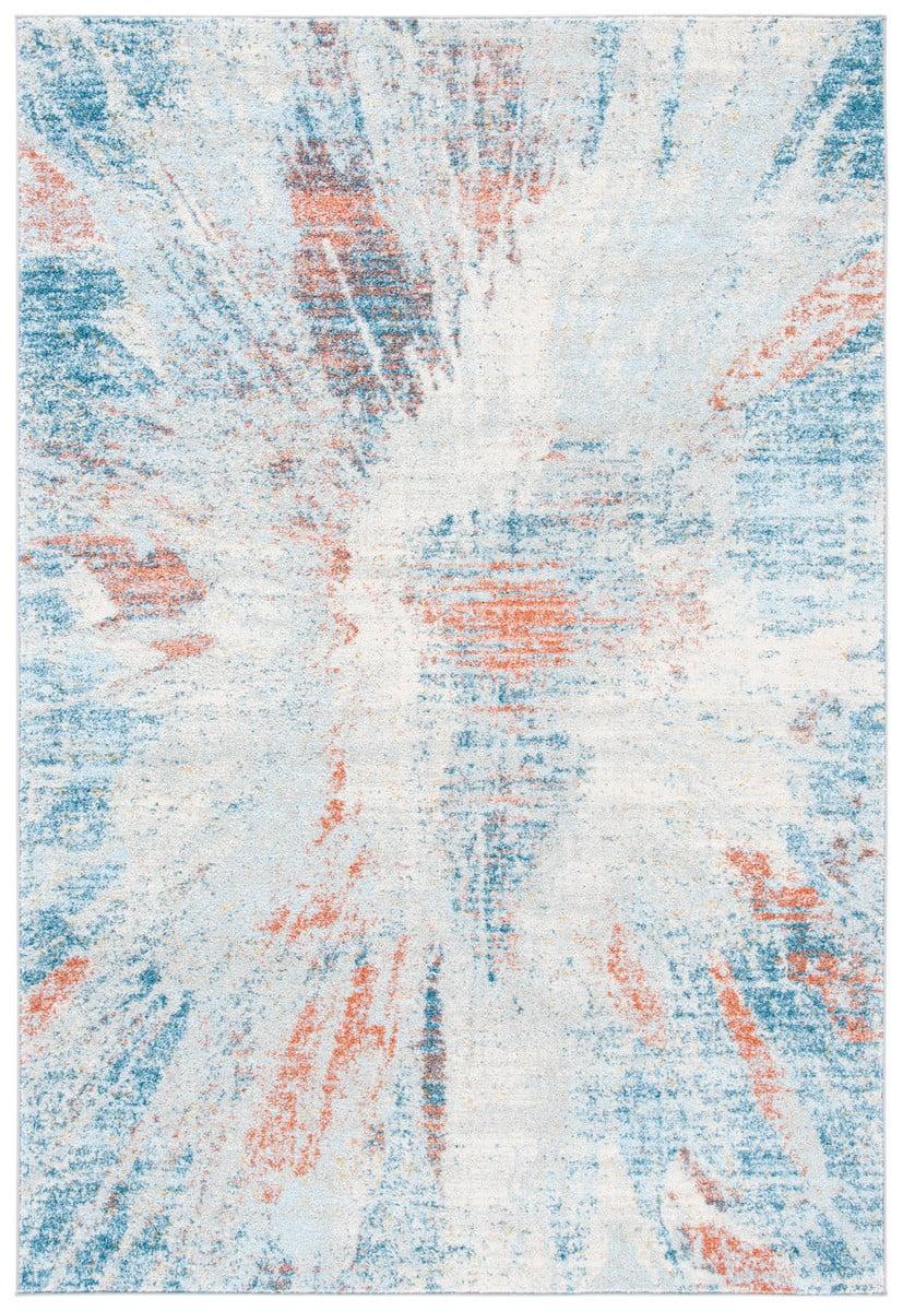 SAFAVIEH Tulum Aleah Abstract Area Rug, 12' x 15', Blue/Pink