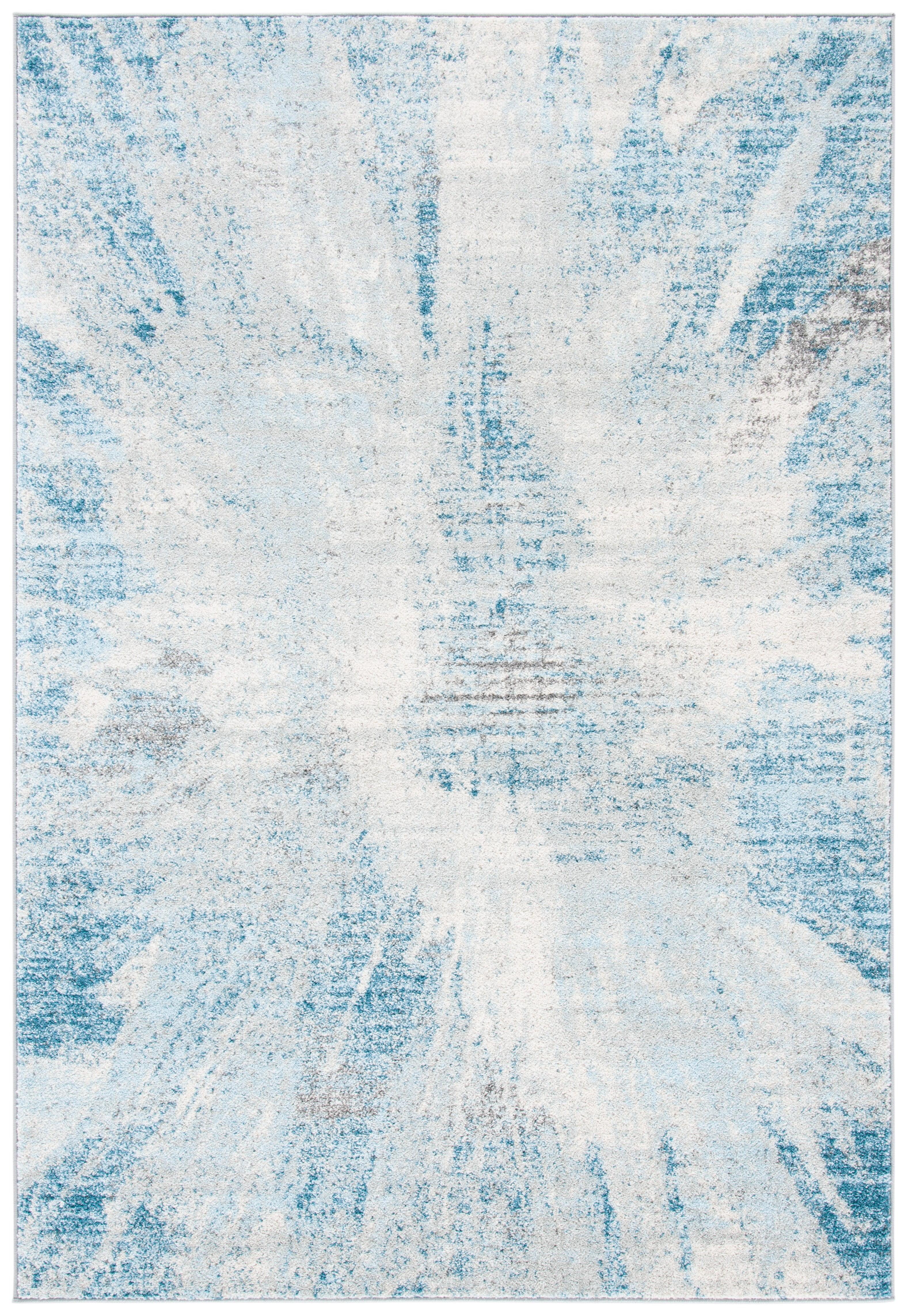 SAFAVIEH Tulum Aleah Abstract Area Rug, Grey/Blue, 8' x 10'