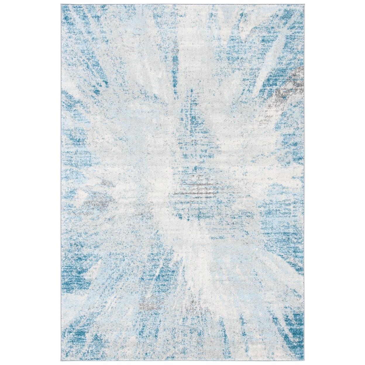 SAFAVIEH Tulum Aleah Abstract Area Rug, Grey/Blue, 8' x 10'