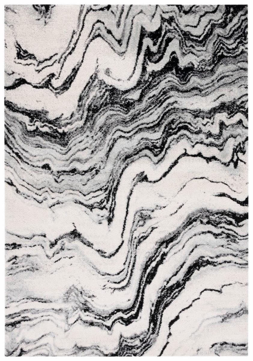 Tulum TUL274 Power Loomed Area Rug - Ivory/Black - 8'x10' - Safavieh.