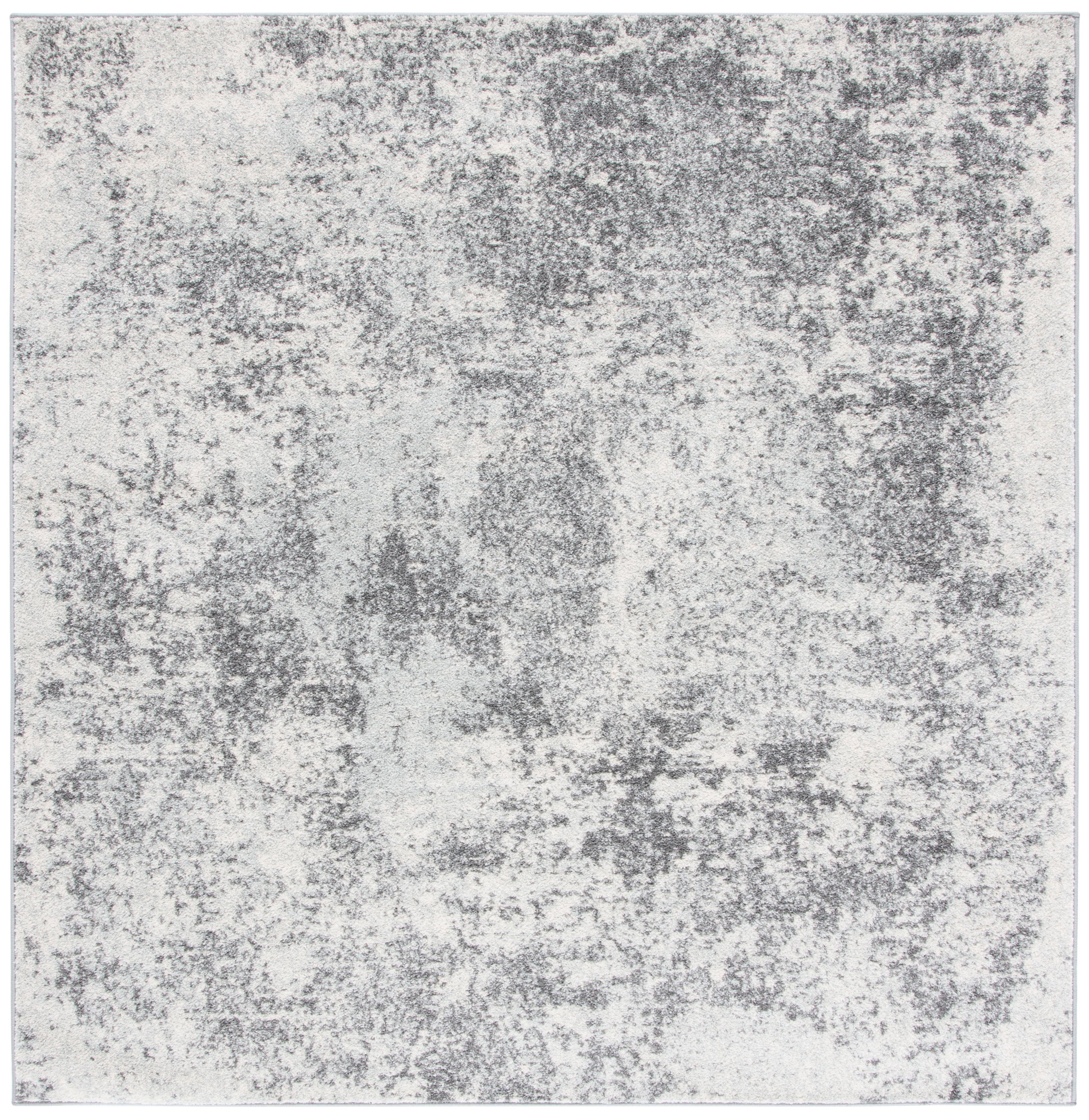 Tulum TUL209 Power Loomed Indoor Area Rug - Ivory/Grey - 6'7"x6'7" - Safavieh