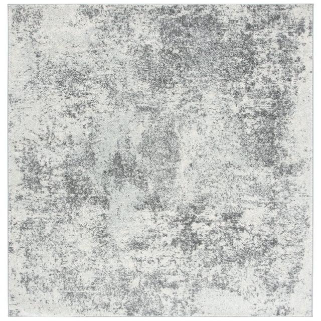 Tulum TUL209 Power Loomed Indoor Area Rug - Ivory/Grey - 6'7"x6'7" - Safavieh