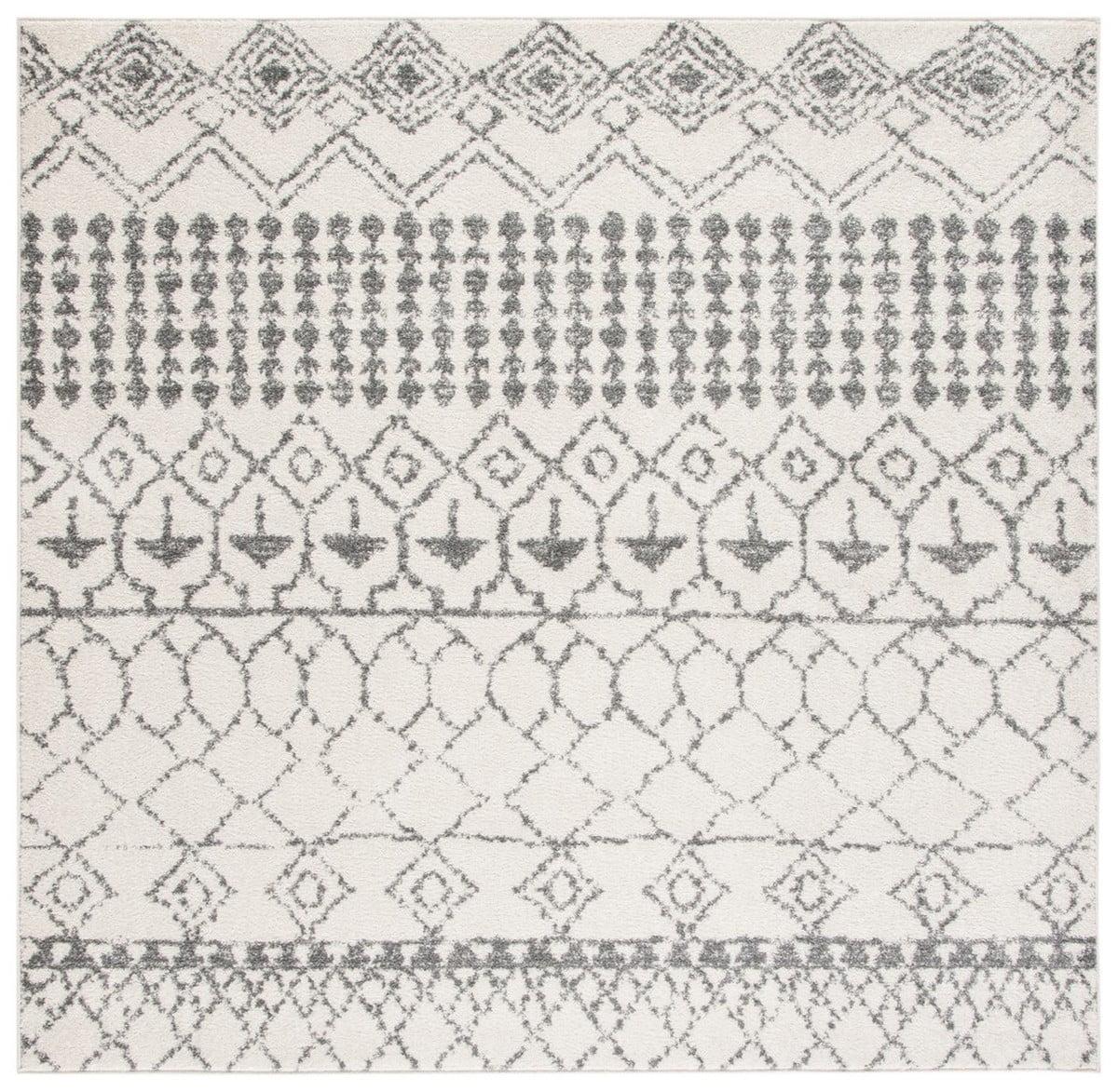 Tulum TUL229 Power Loomed Area Rug - Ivory/Grey - 9'x9' - Safavieh.