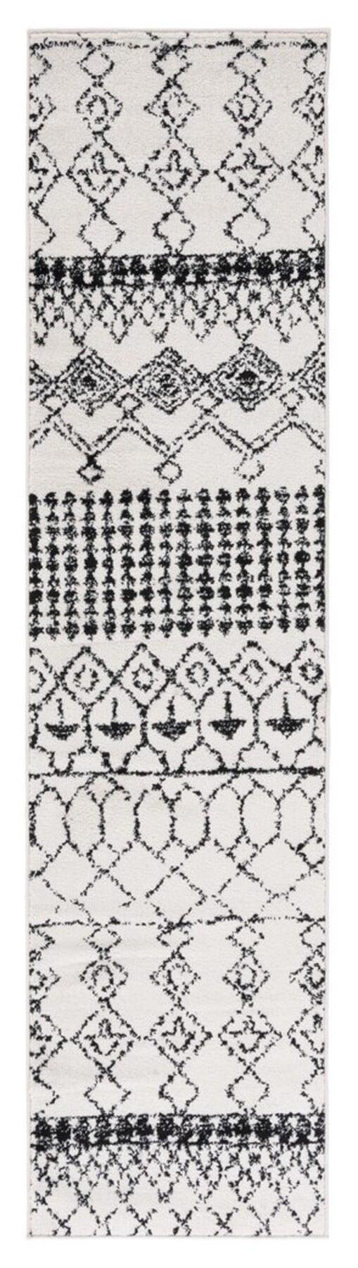Tulum TUL229 Power Loomed Runner Rug - Ivory/Black - 2'x11' - Safavieh.