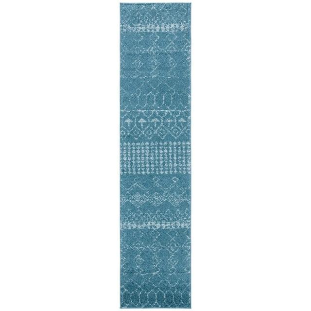 Tulum TUL229 Power Loomed Runner Rug - Turquoise/Blue - 2'x9' - Safavieh.