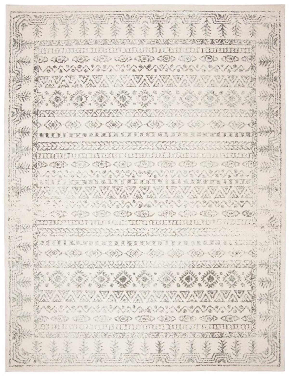 Ivory/Grey Rustic-Chic Synthetic 12' x 15' Area Rug