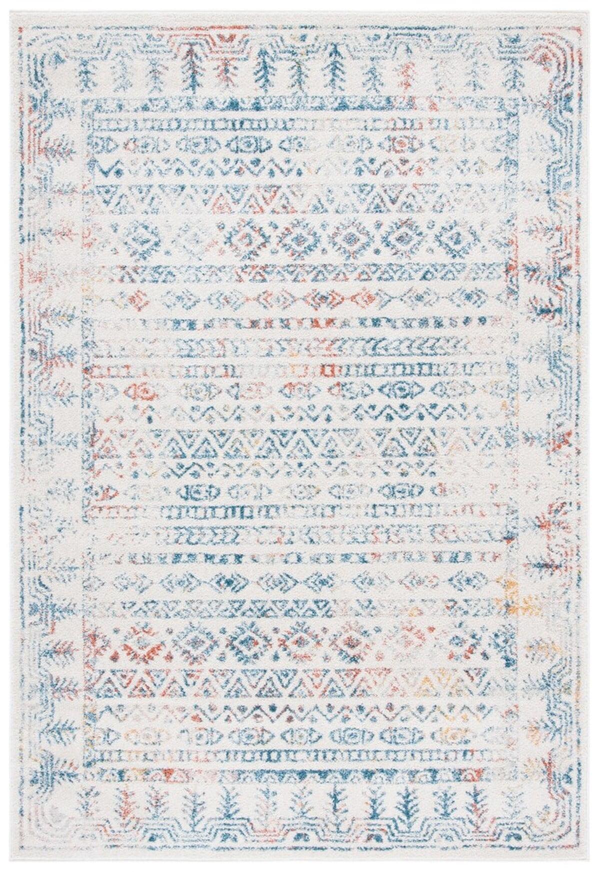 Tulum TUL271 Power Loomed Area Rug - Ivory/Rust - 4'x6' - Safavieh.