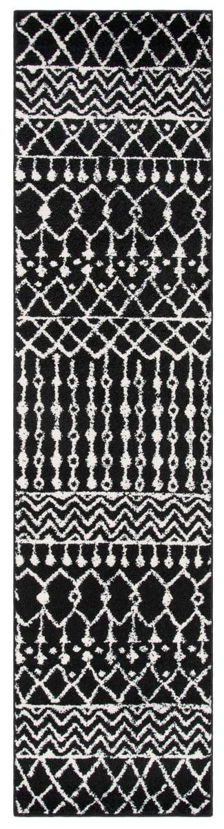 Tulum TUL270 Power Loomed Accent Rug - Black/Ivory - 2'x5' - Safavieh.