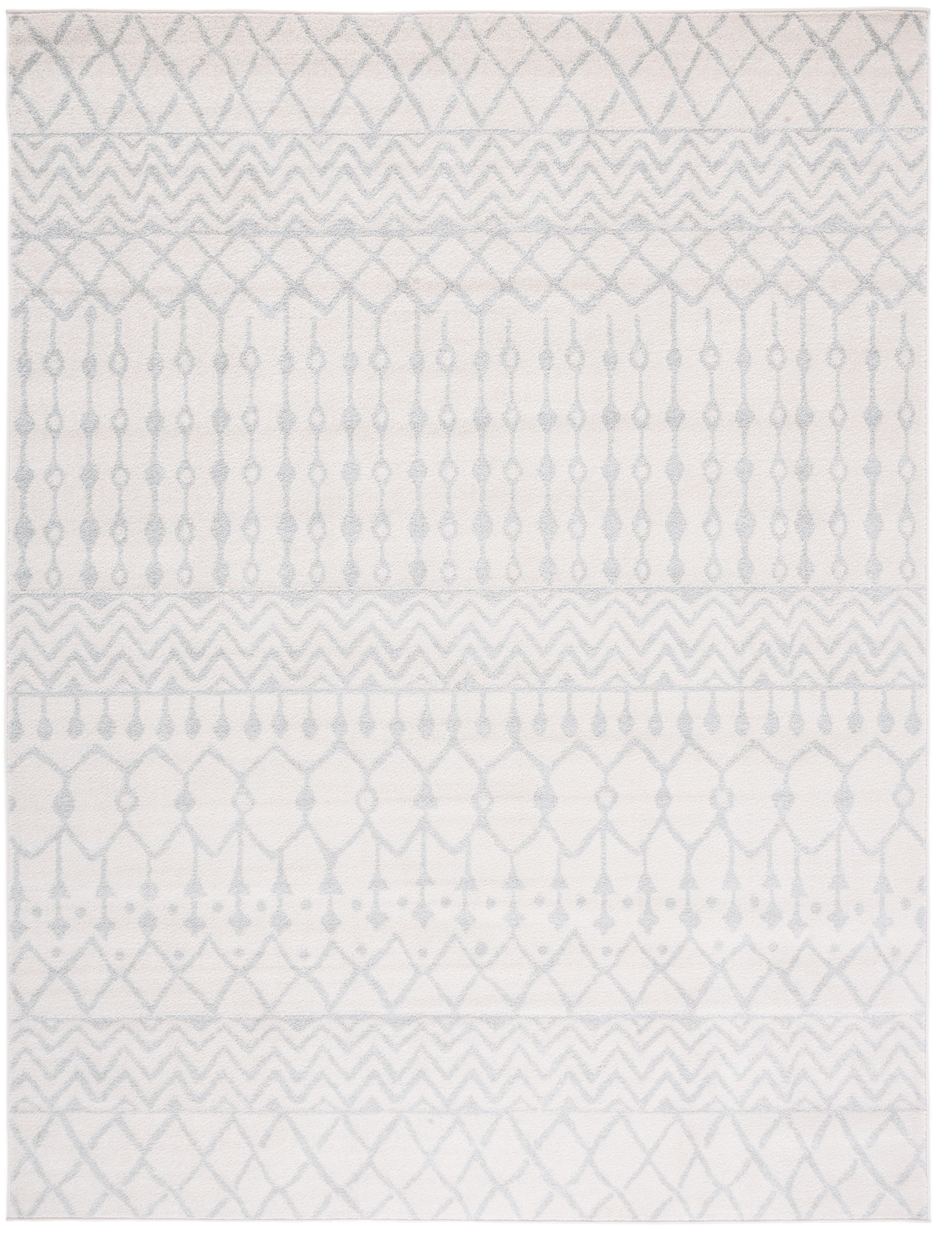 SAFAVIEH Tulum Glen Oriental Area Rug, Ivory/Light Grey, 12' x 18'