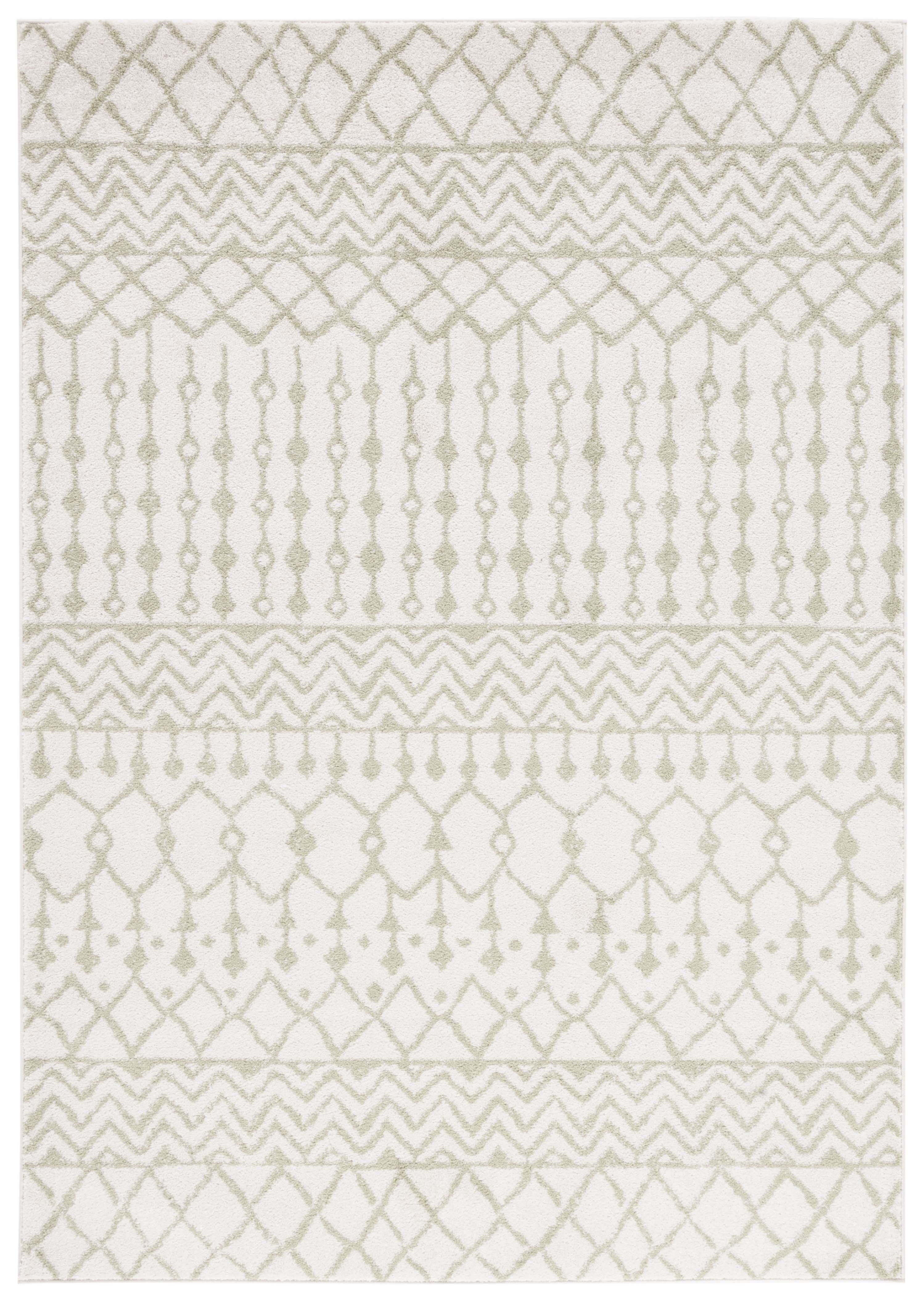 Tulum TUL270 Power Loomed Area Rug - Ivory/Sage - 6'x9' - Safavieh.