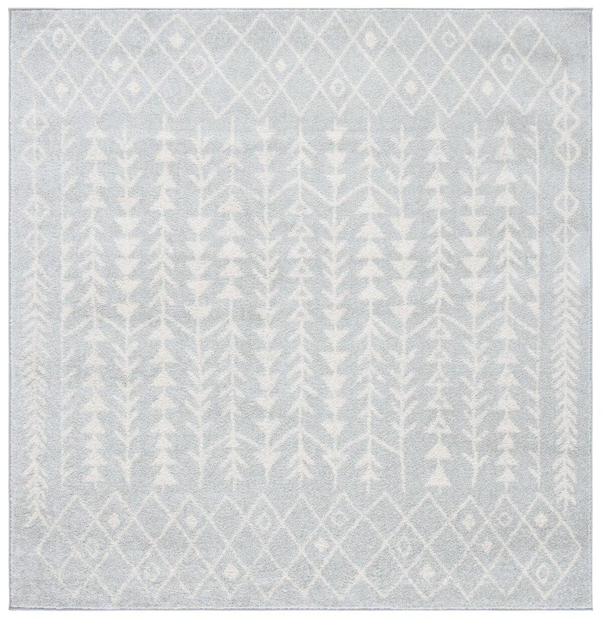 Tulum TUL270 Power Loomed Area Rug - Light Grey/Ivory - 6'7"x6'7" - Safavieh.