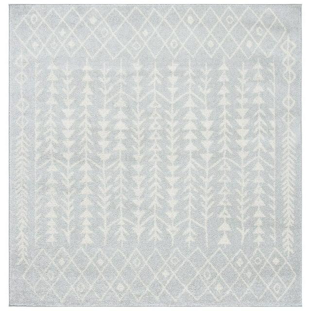 Tulum TUL270 Power Loomed Area Rug - Light Grey/Ivory - 6'7"x6'7" - Safavieh.