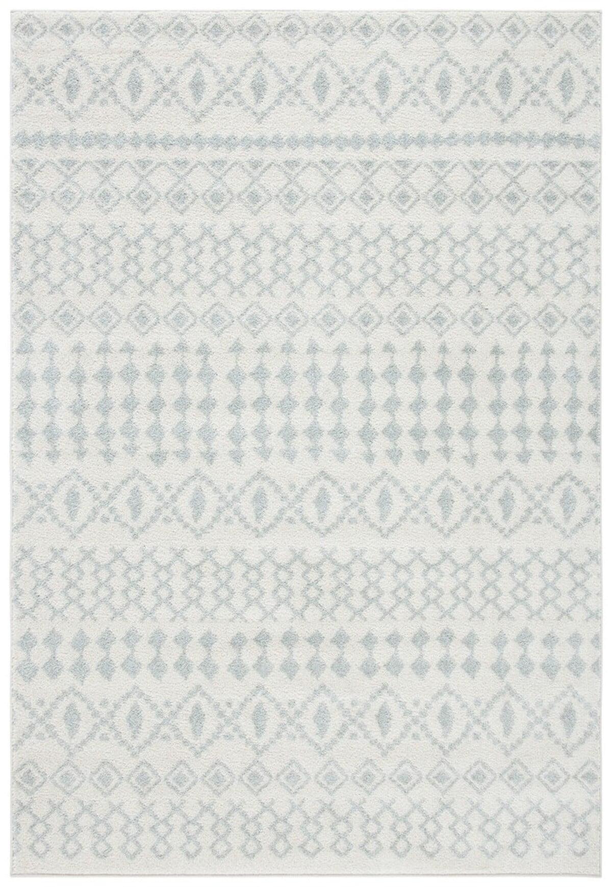 Tulum TUL240 Power Loomed Indoor Area Rug - Ivory/Light Grey - 5'3"x7'6" - Safavieh