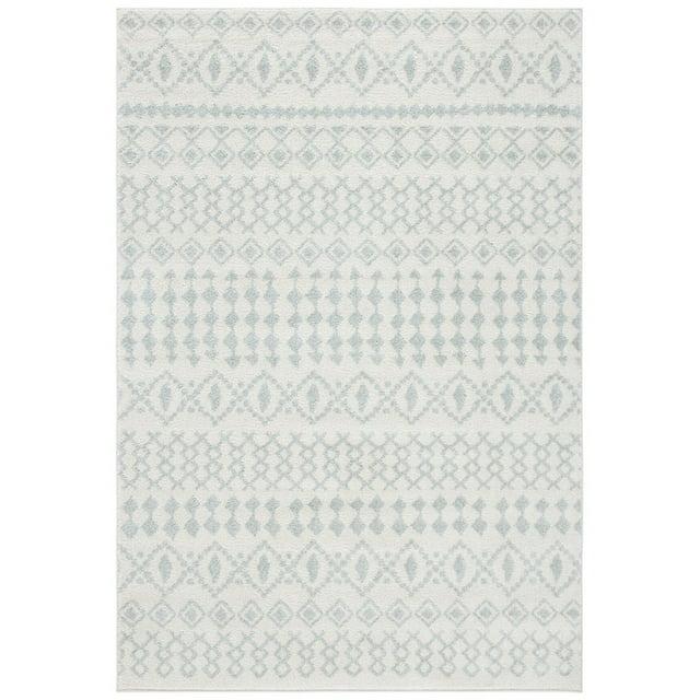 Tulum TUL240 Power Loomed Indoor Area Rug - Ivory/Light Grey - 5'3"x7'6" - Safavieh