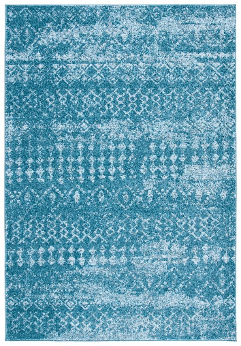 Tulum TUL240 Power Loomed Indoor Area Rug - Turquoise/Blue - 5'3"x7'6" - Safavieh