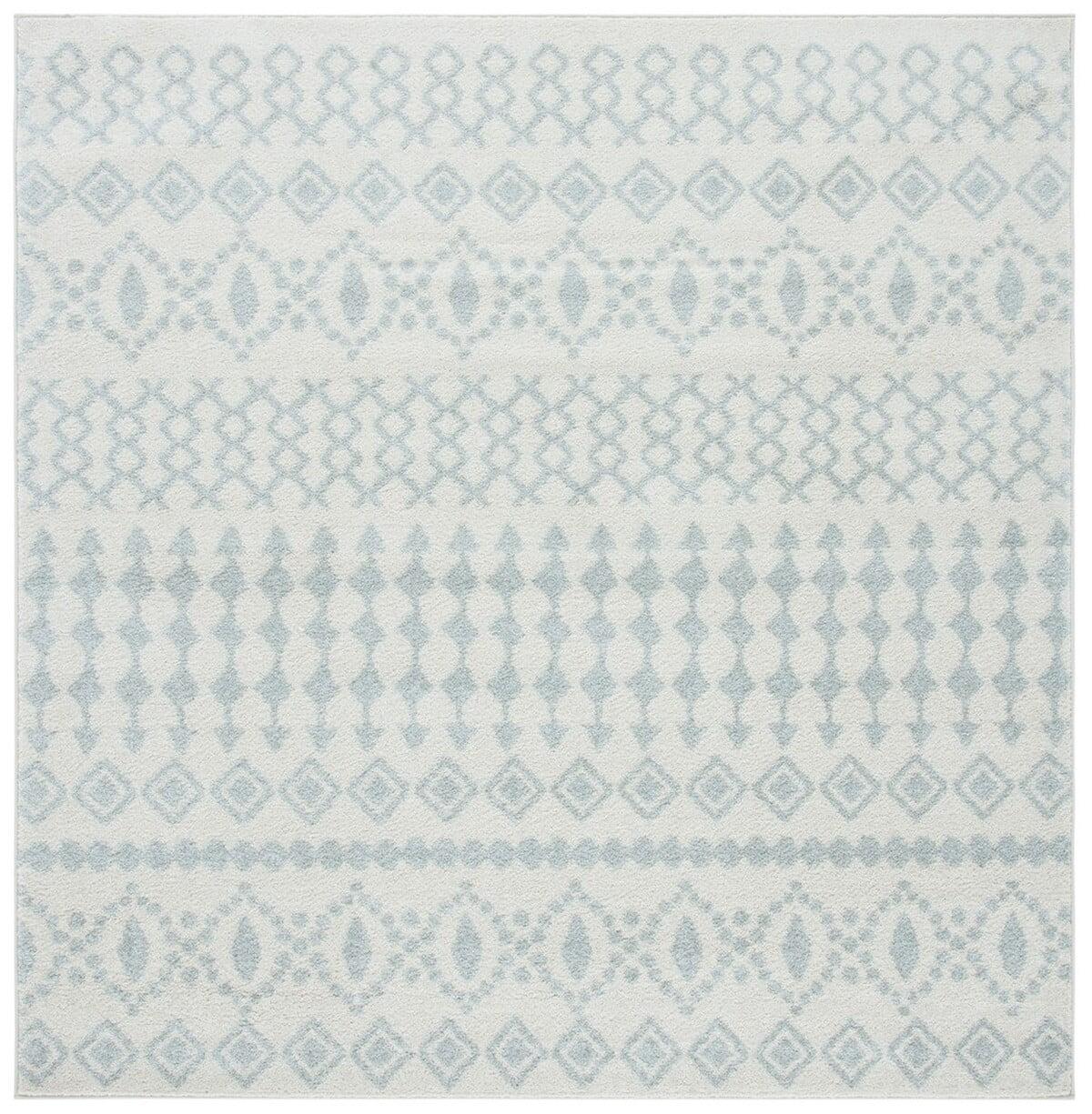 Tulum TUL240 Power Loomed Area Rug - Ivory/Light Grey - 6'7"x6'7" - Safavieh.
