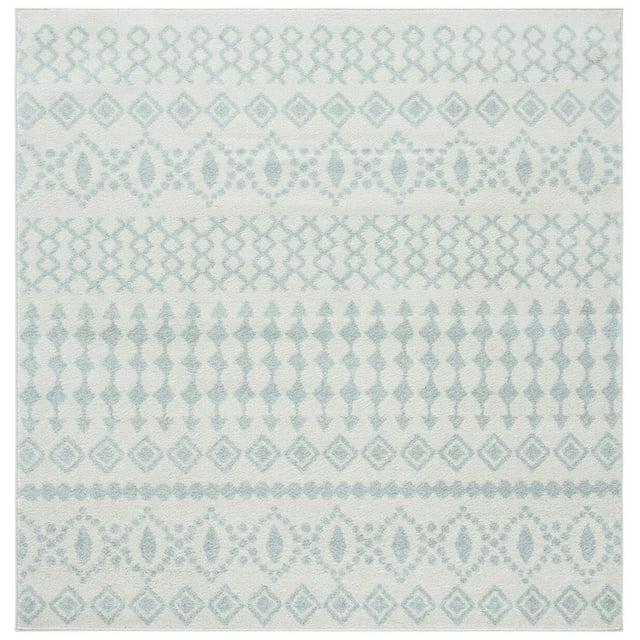 Tulum TUL240 Power Loomed Area Rug - Ivory/Light Grey - 6'7"x6'7" - Safavieh.