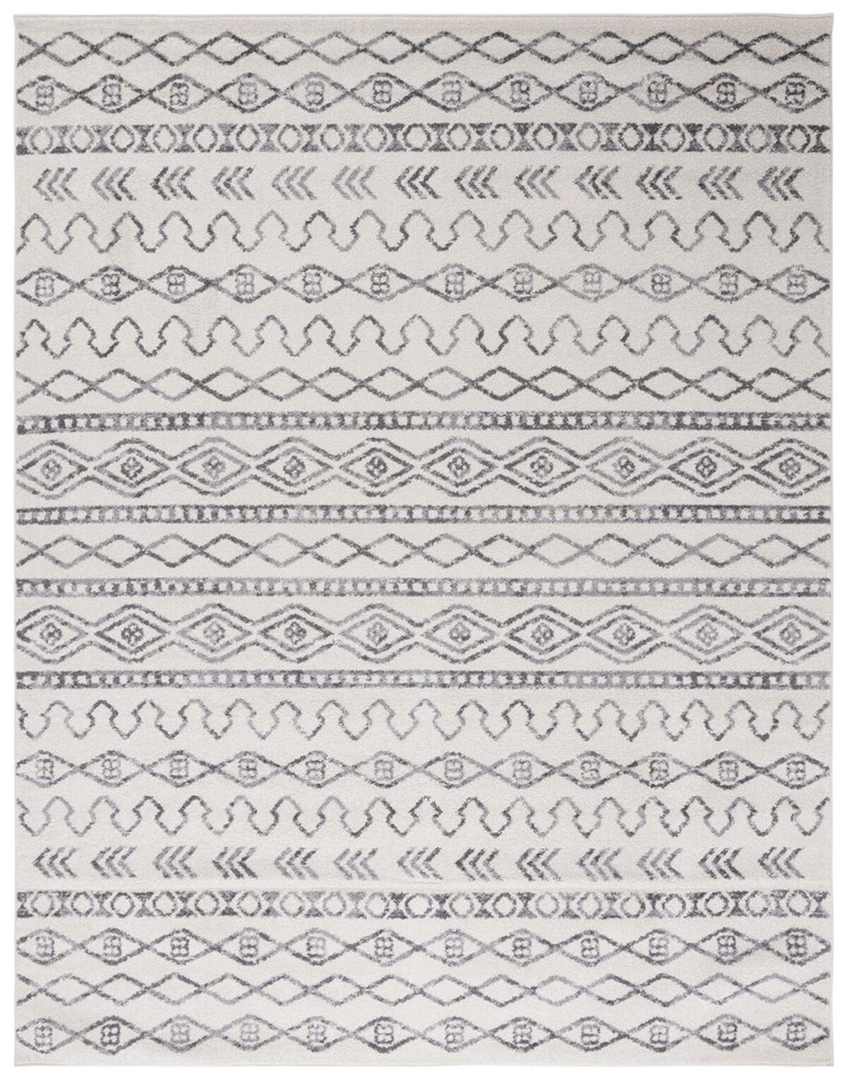 Modern Gray Hand-Knotted 8' x 10' Reversible Area Rug