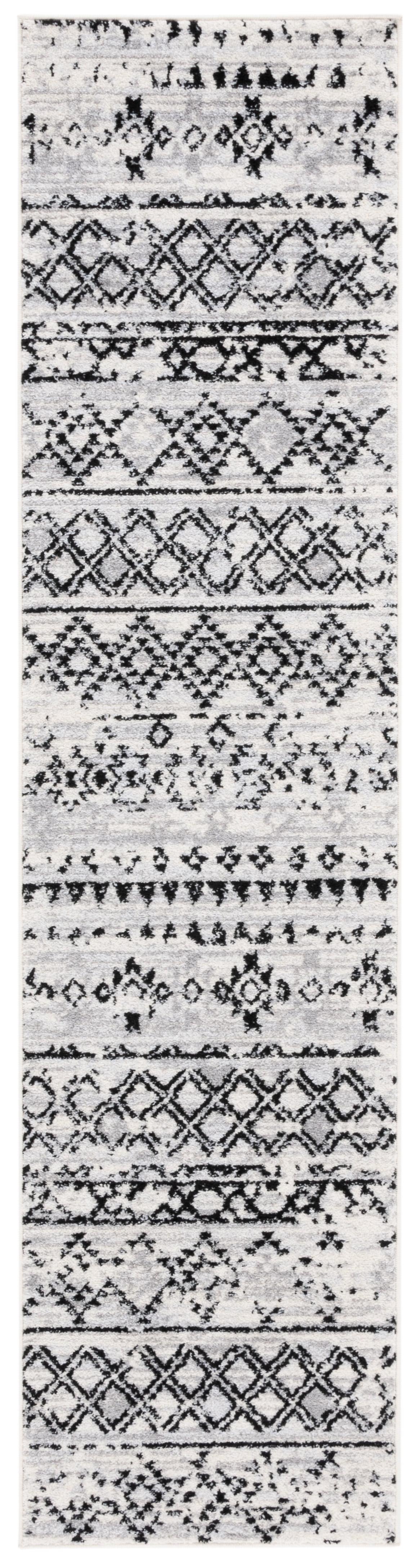 Tulum TUL272 Power Loomed Runner Rug - Ivory/Black - 2'x8' - Safavieh.