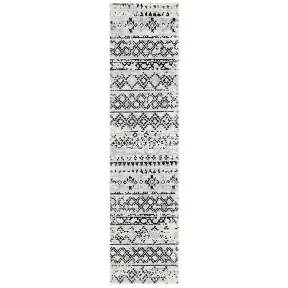 Tulum TUL272 Power Loomed Runner Rug - Ivory/Black - 2'x8' - Safavieh.