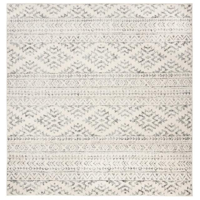 Tulum TUL272 Power Loomed Area Rug - Ivory/Grey - 3'x3' - Safavieh.
