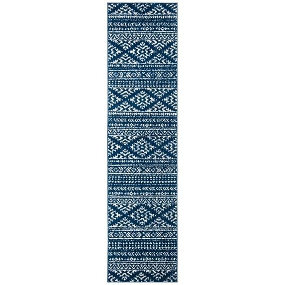 Tulum TUL272 Power Loomed Runner Rug - Navy/Ivory - 2'x17' - Safavieh.