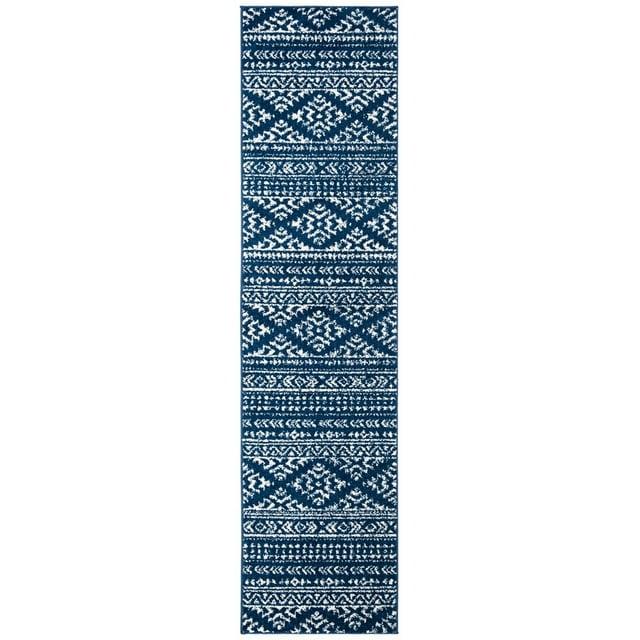 Tulum TUL272 Power Loomed Runner Rug - Navy/Ivory - 2'x17' - Safavieh.