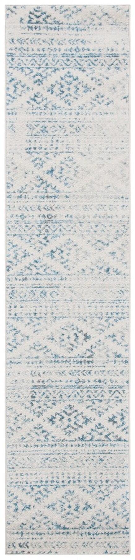 Tulum TUL272 Power Loomed Runner Rug - Ivory/Turquoise - 2'x8' - Safavieh.