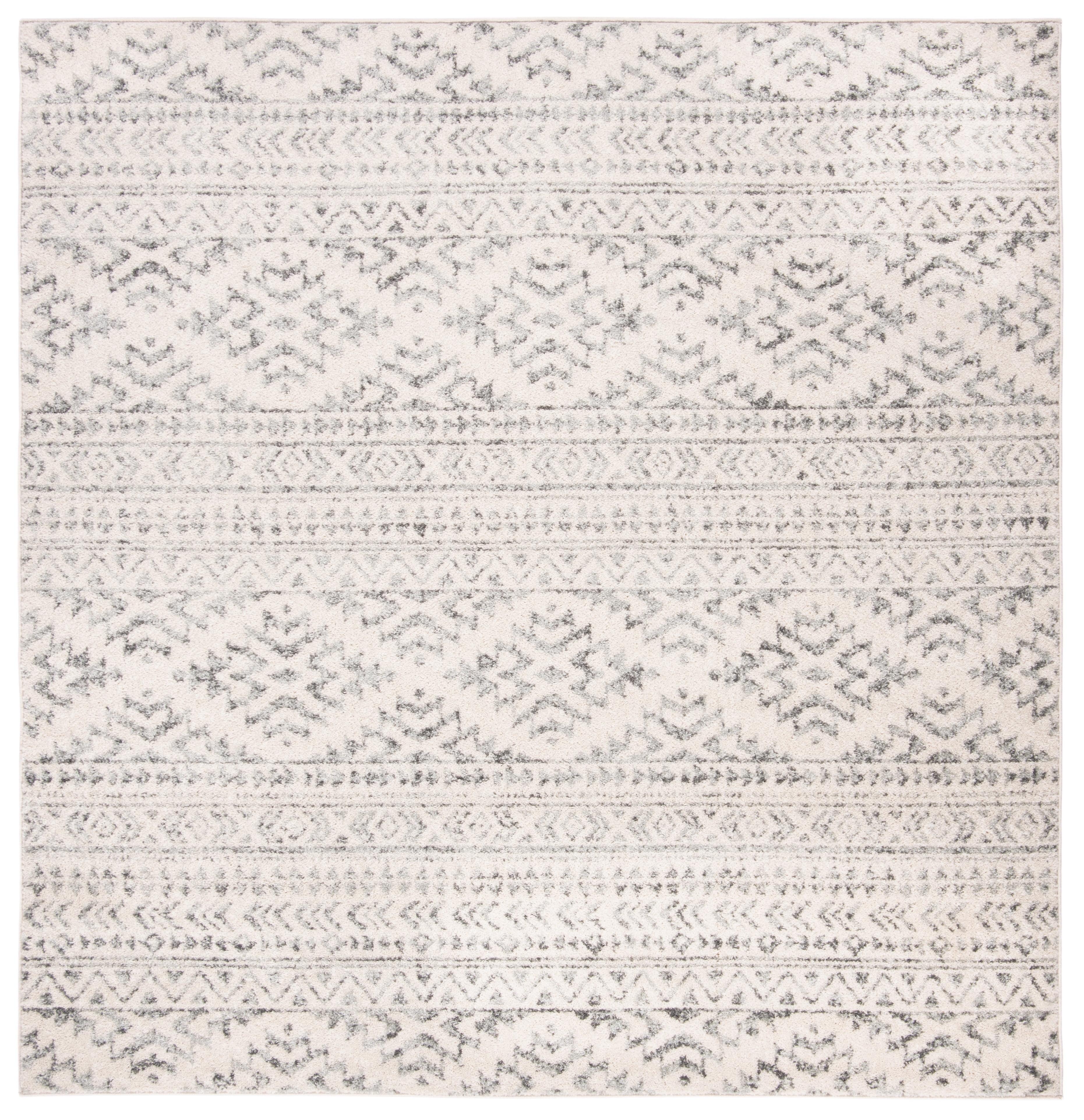 Tulum TUL272 Power Loomed Area Rug - Ivory/Grey - 6'7"x6'7" - Safavieh.