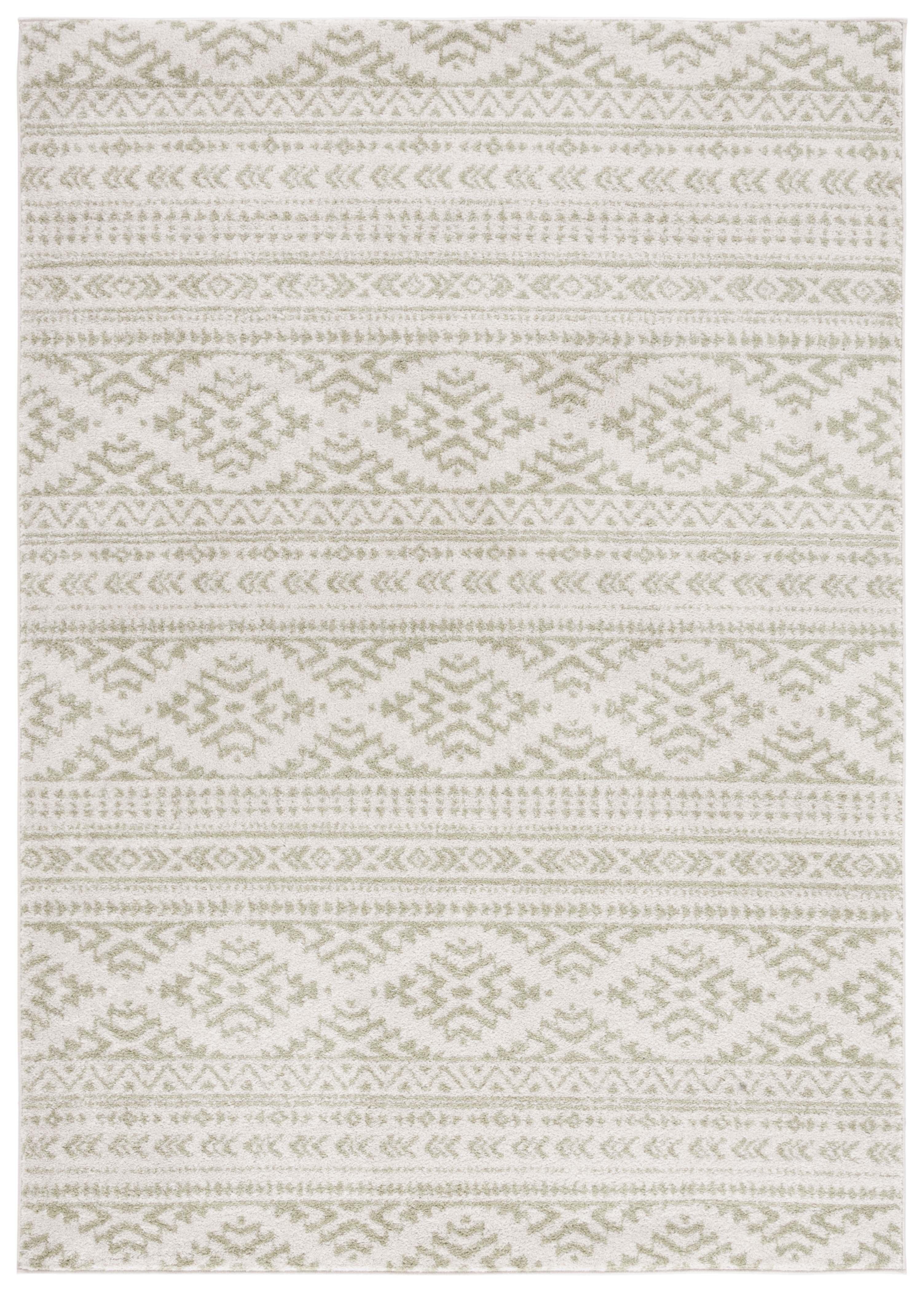 Tulum TUL272 Power Loomed Area Rug - Ivory/Sage - 5'3"x7'6" - Safavieh.