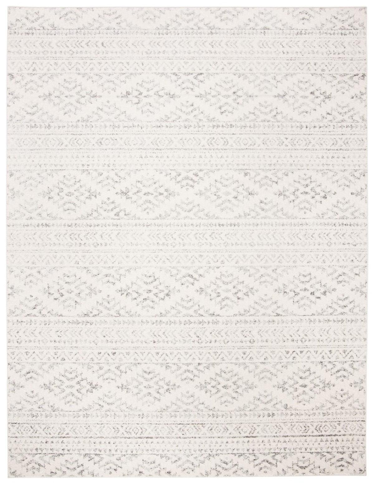 SAFAVIEH Tulum Lakisha Southwestern Area Rug, Ivory/Grey, 10' x 13'