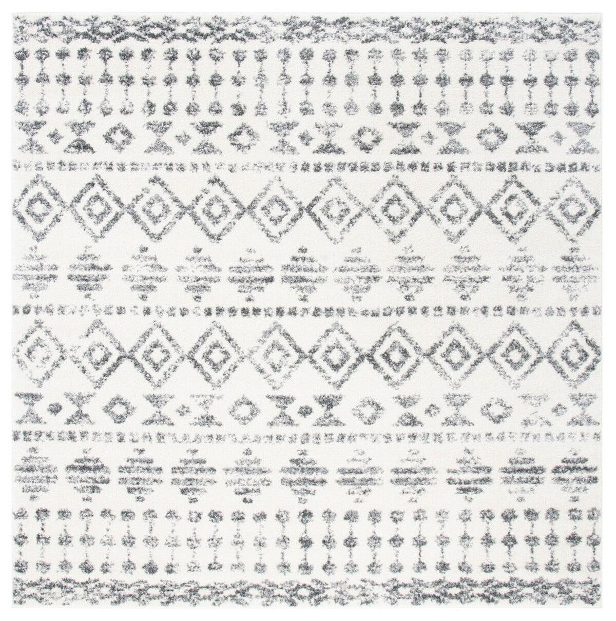 Tulum TUL656 Power Loomed Area Rug - Ivory/Grey - 6'7"x6'7" - Safavieh.