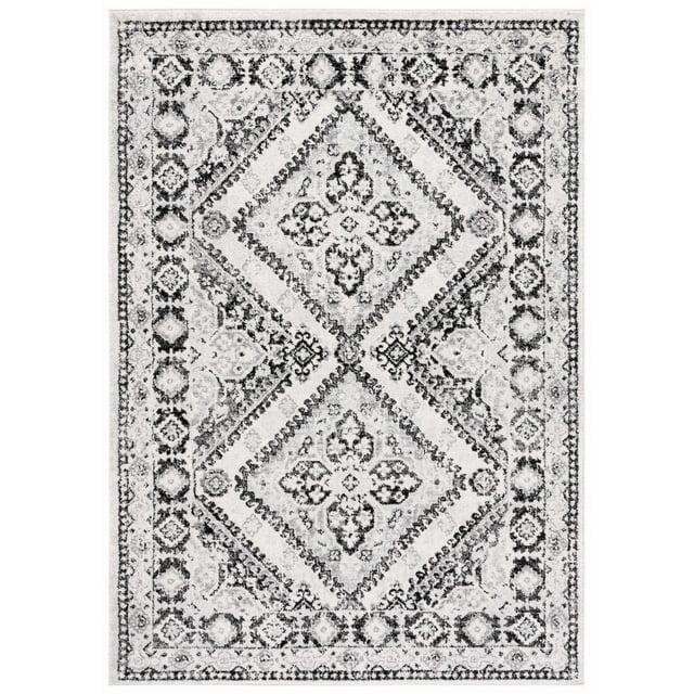 Tulum TUL280 Power Loomed Area Rug - Ivory/Black - 5'3"x7'6" - Safavieh.