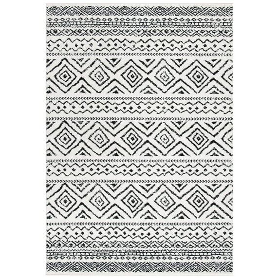 Tulum TUL267 Power Loomed Indoor Area Rug - Ivory/Black - 12'x15' - Safavieh