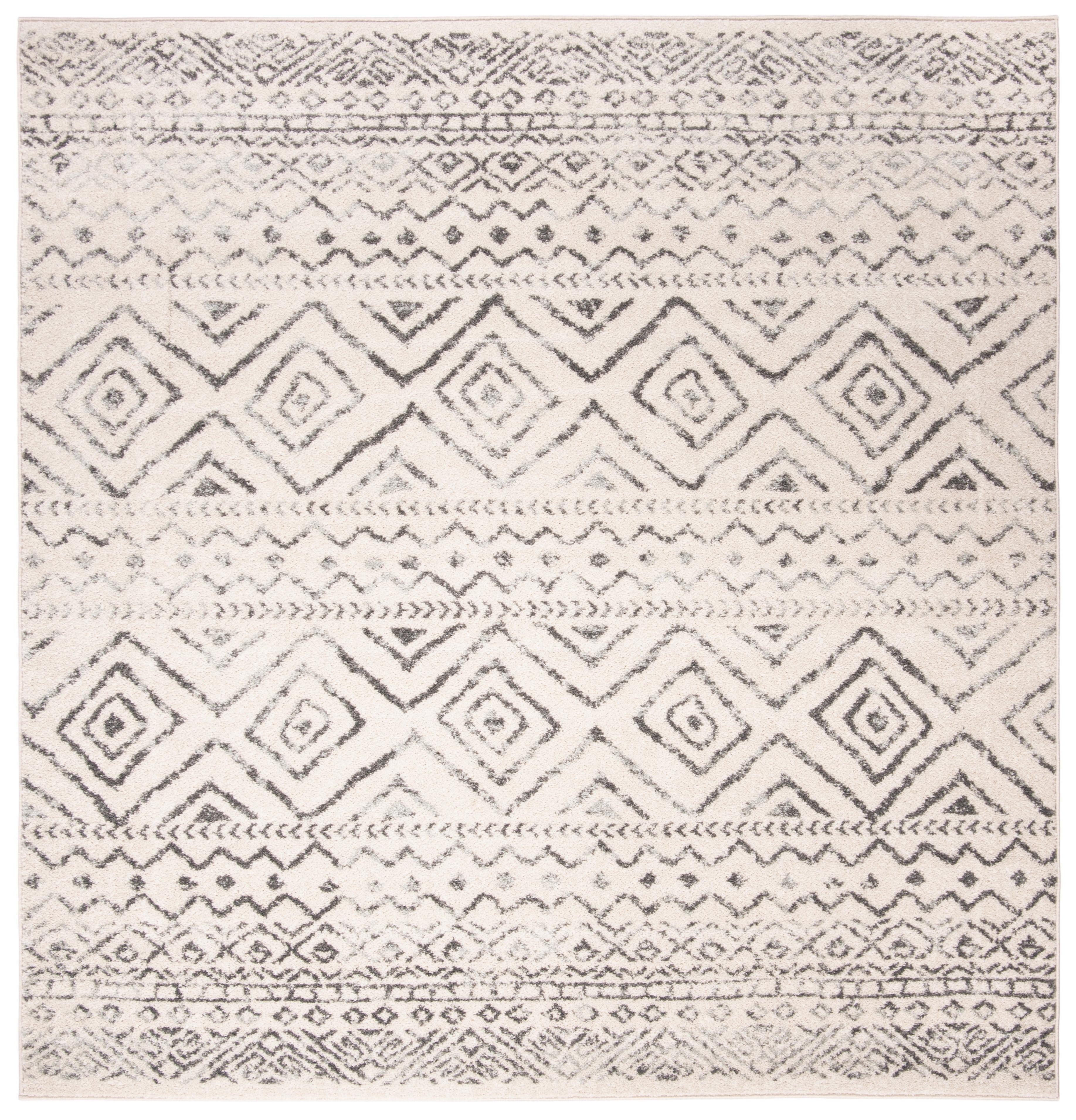 Tulum TUL267 Power Loomed Area Rug - Ivory/Grey - 8'x8' - Safavieh.