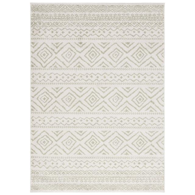 SAFAVIEH Tulum Merletta Oriental Area Rug, Ivory/Sage, 9' x 12'
