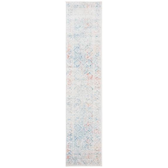 SAFAVIEH Tulum Ophelia Bordered Geometric Runner, 2' x 5', Ivory/Terracotta