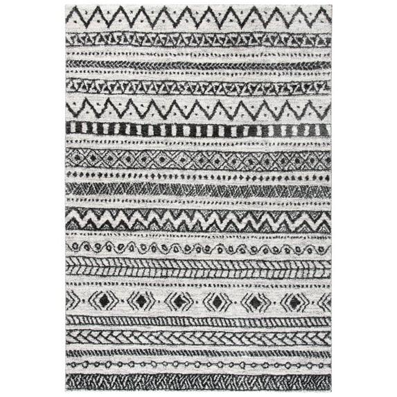Tunisia TUN735 Power Loomed Area Rug - Ivory/Black - 8'x10' - Safavieh.