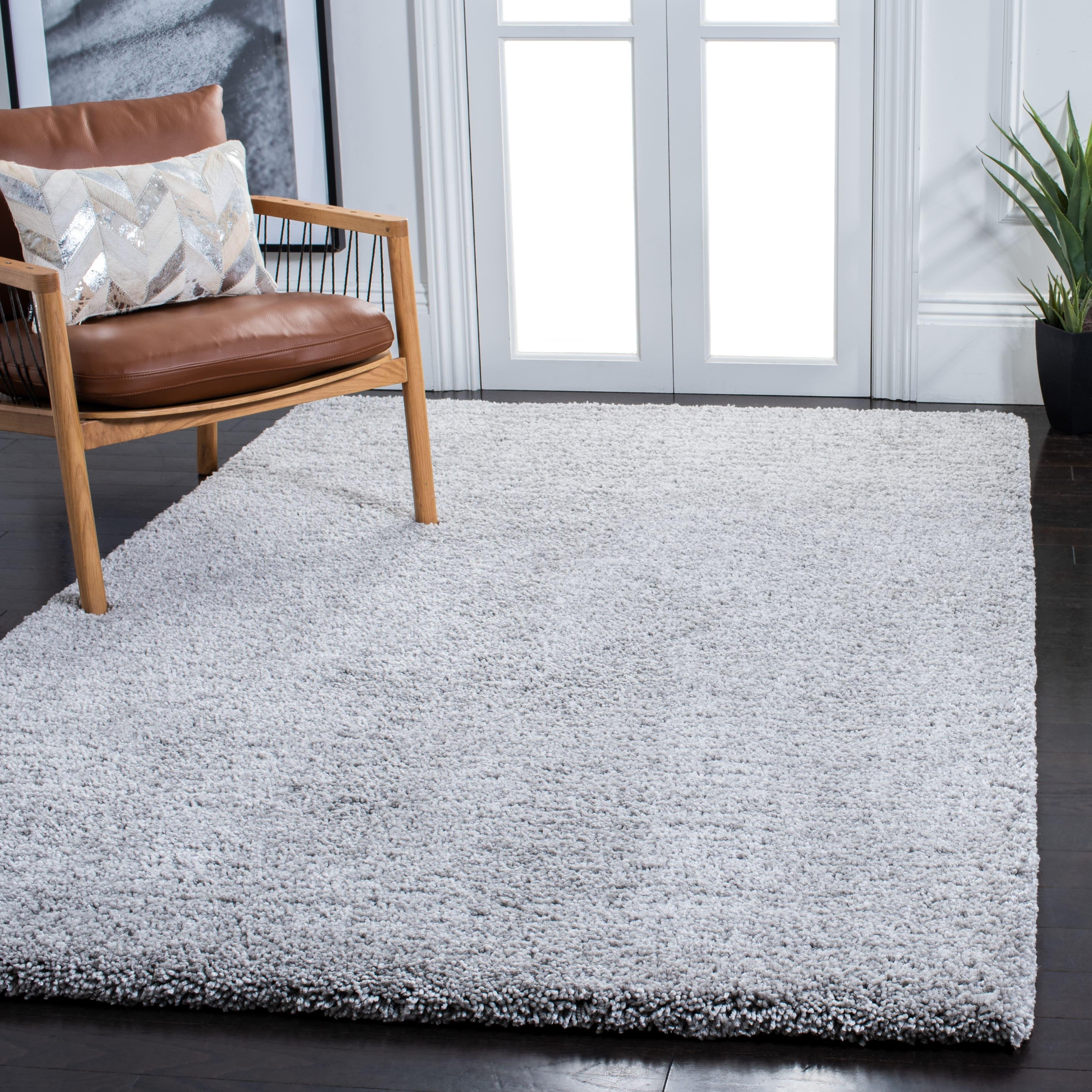 Ultimate Shag SGU211 Hand Tufted Indoor Accent Rug - Silver/Silver - 3'x5' - Safavieh.