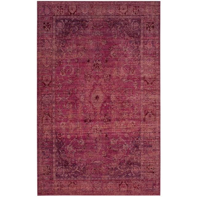 Valencia VAL103 Power Loomed Area Rug - Red/Red - 4'x6' - Safavieh.