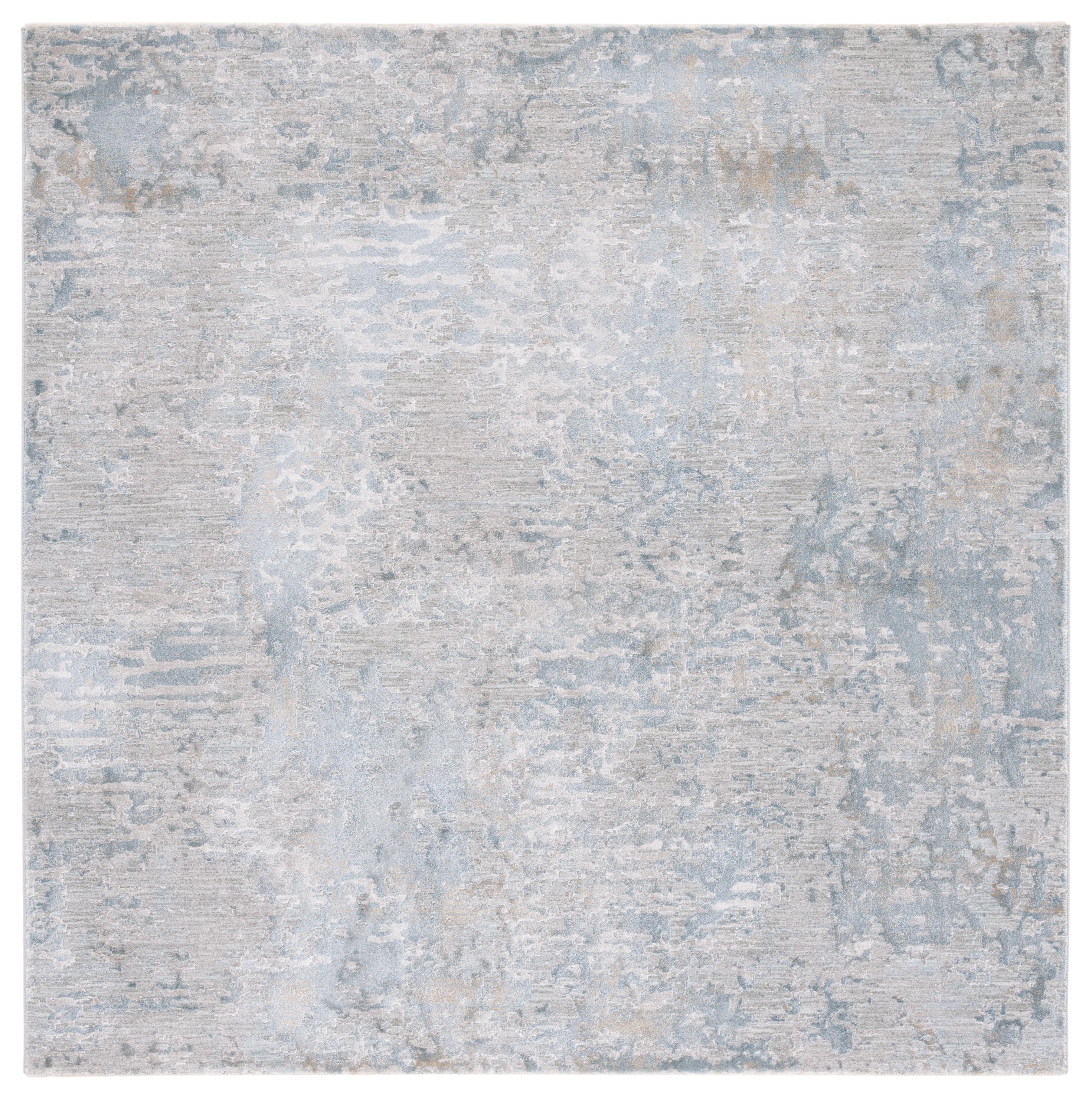 Valencia VAL560 Power Loomed Area Rug - Light Grey/Blue - 6'4"x6'4"Square - Safavieh.