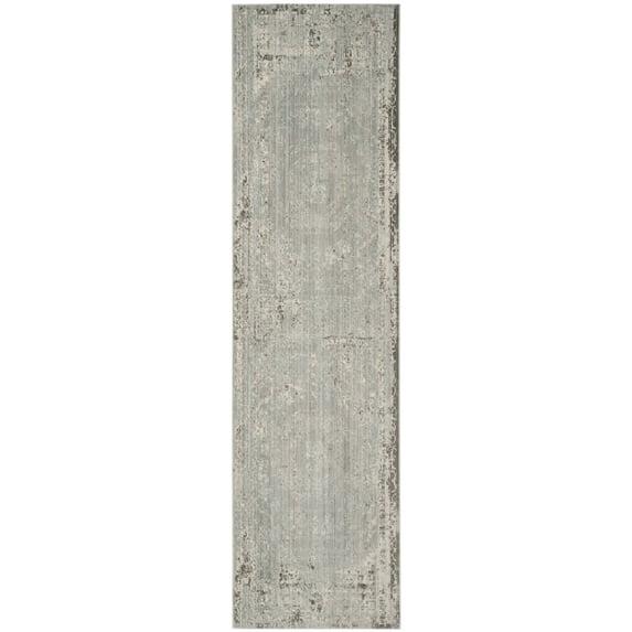Valencia VAL205 Power Loomed Indoor Runner Rug - Grey/Multi - 2'3"x8' - Safavieh