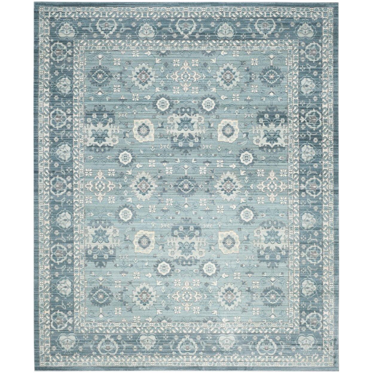 Valencia Blue Hand-Knotted Synthetic 4' x 6' Area Rug