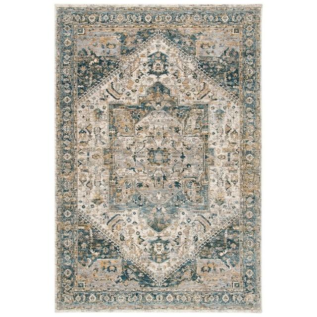 Valencia VAL568 Power Loomed Area Rug - Ivory/Blue - 5'x8' - Safavieh.