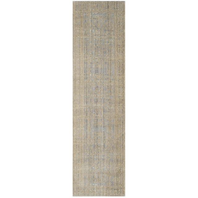 Valencia VAL104 Power Loomed Indoor Runner Rug - Grey/Gold - 2'3"x8' - Safavieh