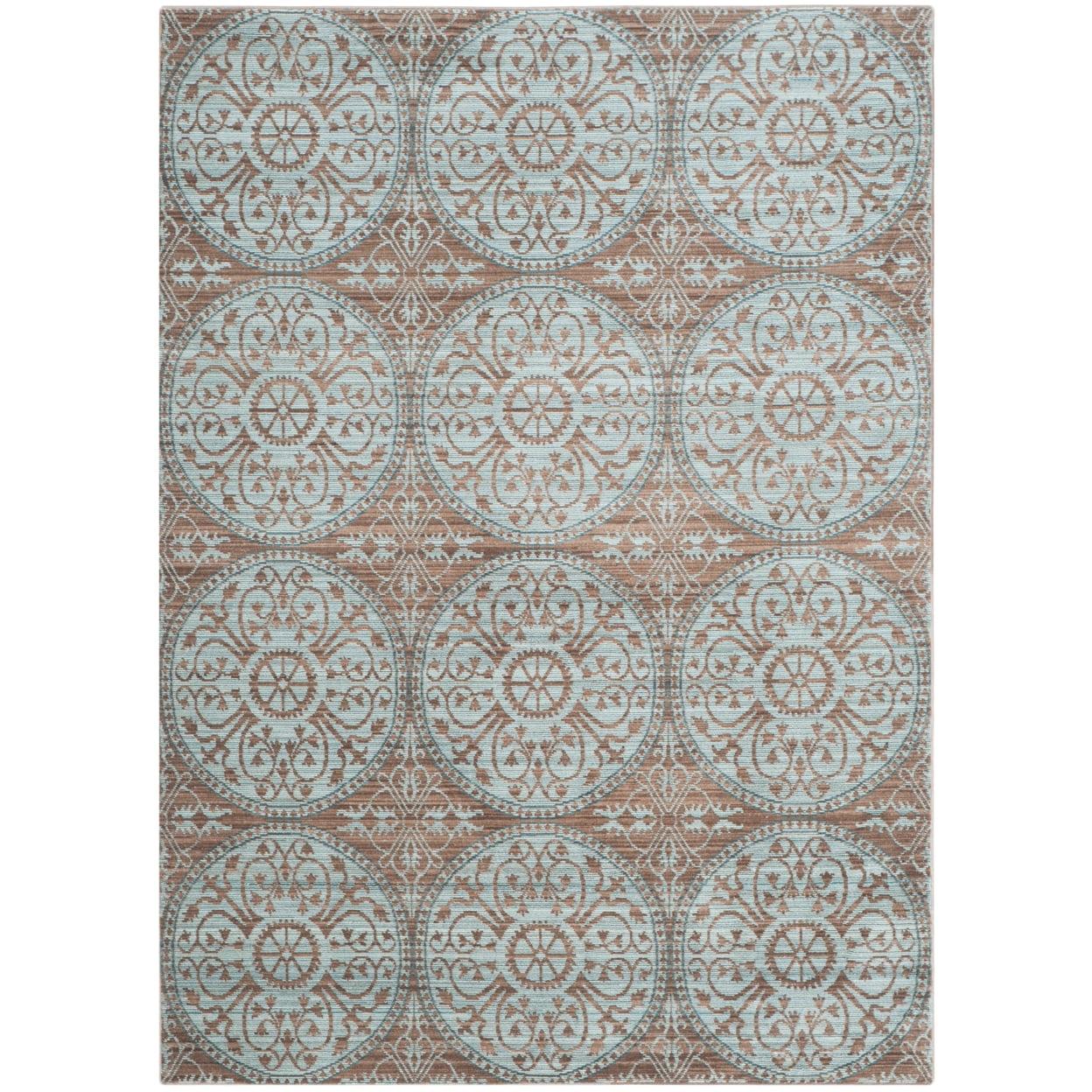 Valencia VAL214 Power Loomed Indoor Area Rug - Brown/Alpine - 5'x8' - Safavieh